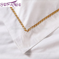 100% Pakistan Cotton White Satin Bettwäsche Set Hotel Wohnen 5-Sterne-Luxus-Startseite Bettwäsche